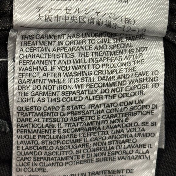 Diesel Thavar XP Jeans Mens 33 x 34 Gray Distressed Denim Slim Skinny Fit - Picture 14 of 15